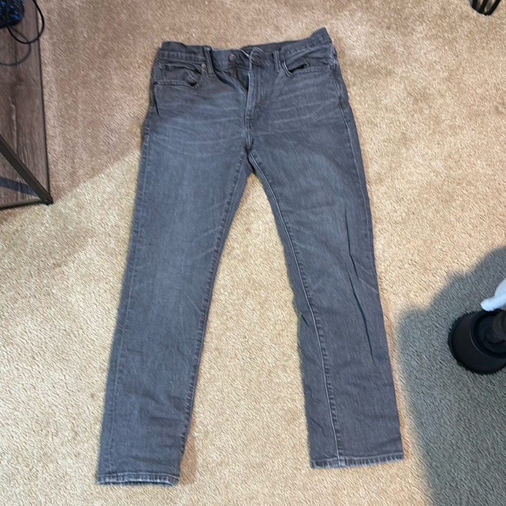 J. Crew Flex Grey Straight Jeans (W 31 L 30)